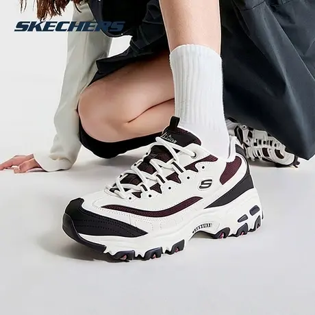 Skechers斯凯奇女鞋休闲鞋冬季款加绒款保暖棉鞋熊猫鞋厚底老爹鞋商品大图