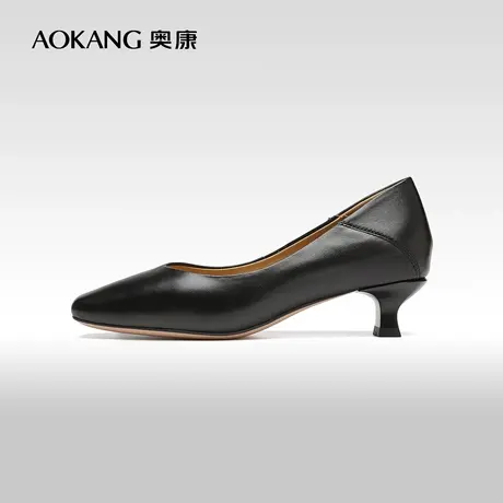 【门店发货】奥康女鞋春秋季新款真皮办公室通勤女士舒适单鞋商品大图