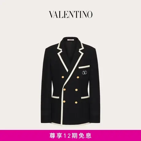 【24期免息】华伦天奴VALENTINO男士 BOUCLÉ WOOL双排扣夹克外套商品大图
