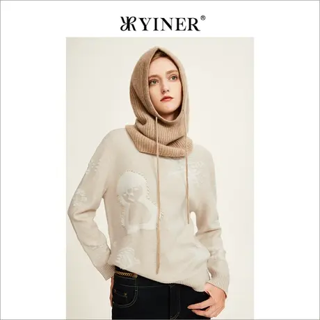 YINER音儿专柜女装2022冬季新款毛针织衫8C32506050商品大图