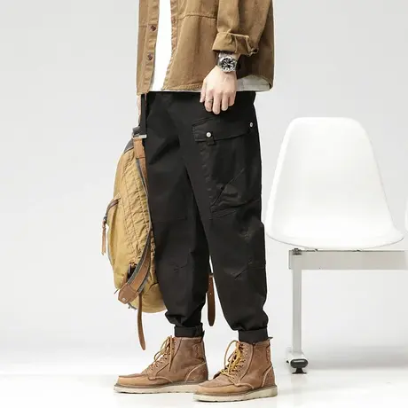 工装裤百搭裤子男款夏季多口袋男裤休闲裤潮牌裤子男夏季商品大图