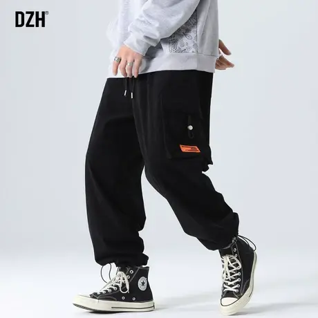 男士机能工装裤男宽松束脚灯芯绒裤子休闲裤美式高街束脚裤男潮牌商品大图