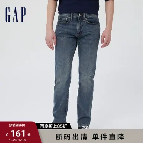 【断码优惠】Gap男装秋季水洗弹力修身牛仔裤185980美式休闲长裤图片