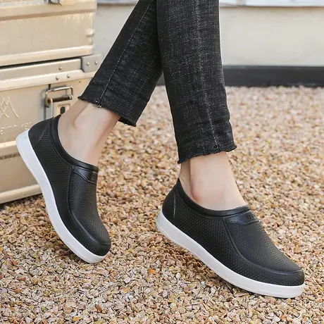 雨鞋女款外穿时尚百搭软底防滑短筒低帮雨靴防水胶鞋下雨天穿的鞋商品大图