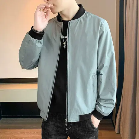 春秋款防风飞行员夹克外套男士2023年新款立领棒球服男装休闲茄克图片