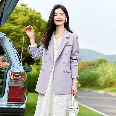 时尚气质西装上衣外套2023年春季新款淑女温柔显瘦通勤上班族西装商品大图