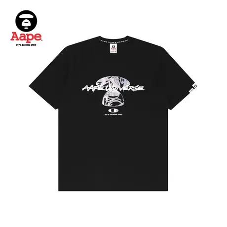 Aape男装春夏幻彩迷彩猿颜字母印花短袖T恤0742XXG图片