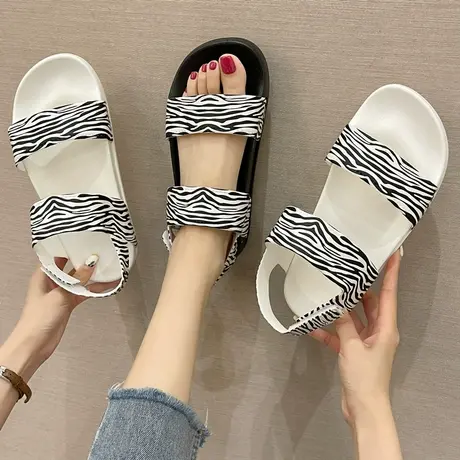 凉鞋女仙女风2023年夏季新款网红时尚超火轻便软底学生休闲沙滩鞋商品大图