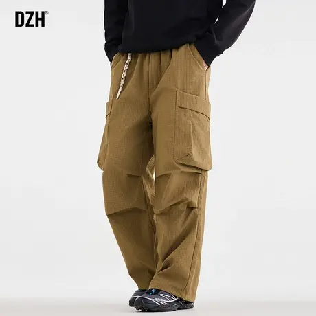 男士阔腿裤美式工装裤男秋季裤子男款潮牌冲锋裤户外运动伞兵长裤图片