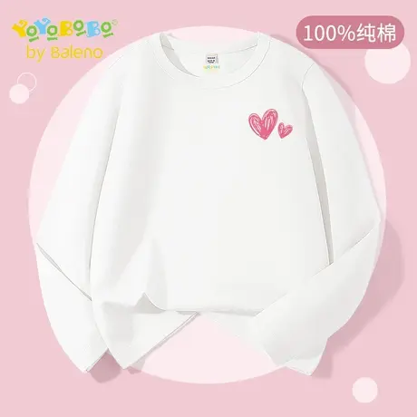 班尼路童装YBB系列女童t恤秋季新款儿童纯棉透气休闲圆领长袖上衣商品大图