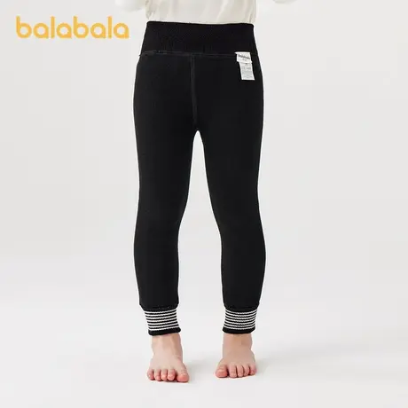 巴拉巴拉童装儿童裤子冬季加厚加绒女童保暖裤御寒外穿袜子高弹萌商品大图