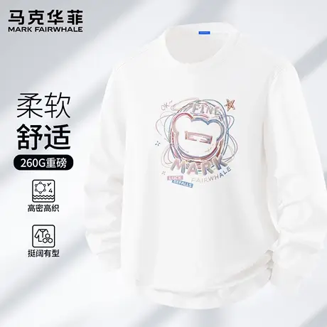 马克华菲长袖t恤男重磅春秋季新款青少年美式潮牌打底衫男款体恤X商品大图