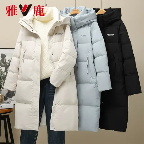 2025雅鹿休闲冬季加厚时尚女士保暖中长款羽绒服YL901X06830图片