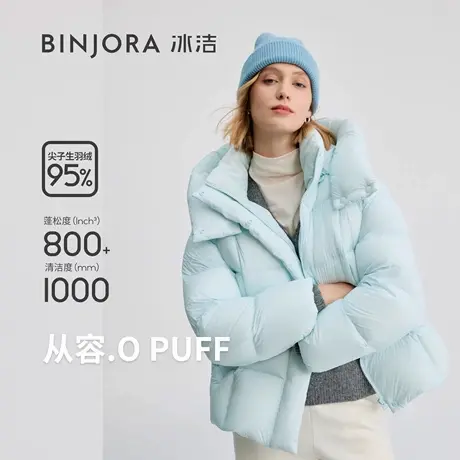 冰洁BINJORA25年新款1手长可脱卸帽阳光泡芙宽松廓形羽绒服女外套图片