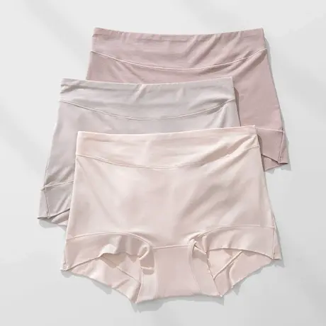莫代尔高腰内裤女收腹包臀打底裤纯棉裆大码女装四角安全平角裤薄商品大图