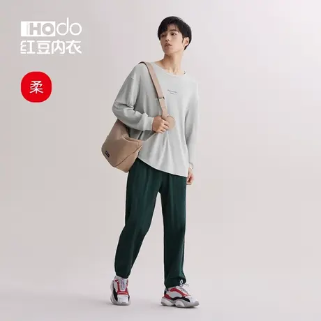 红豆男士睡衣莫代尔薄款套头2023年新款休闲居家可外穿家居服套装商品大图