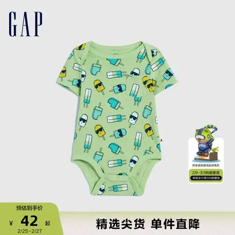 Gap新生婴儿夏季新款一体式洋气连体衣儿童装时髦包屁衣841113商品大图