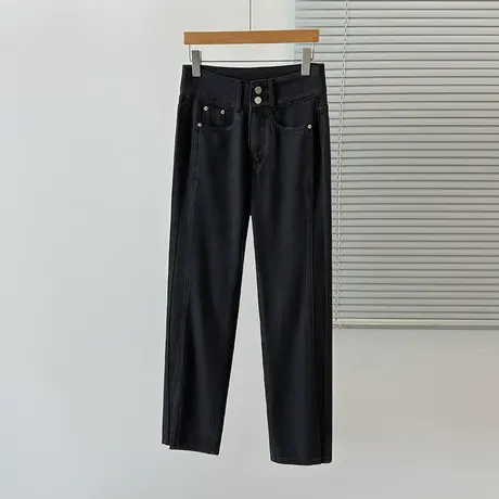 2023年新款胖mm大码女装2023秋季时尚百搭显瘦牛仔裤子女潮65229图片