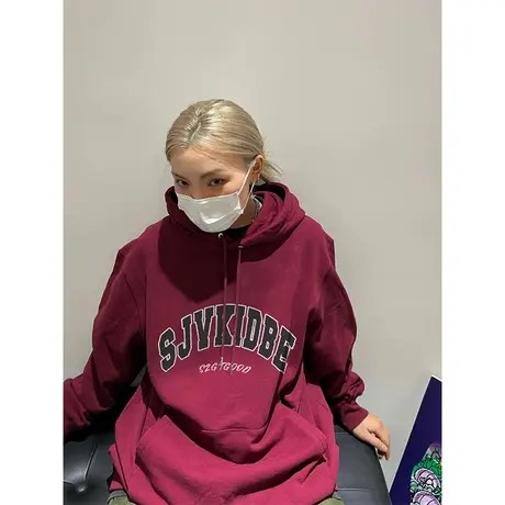 设计感酒红色连帽卫衣女秋冬季加绒加厚ins潮牌国潮宽松大码外套商品大图