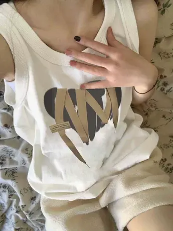 纯棉夏季坎肩背心女中长款外穿辣妹风美式复古宽松无袖T恤上衣ins商品大图