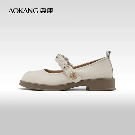 奥康女鞋 2024春季新款优雅百搭玛丽珍单鞋时尚一字带浅口单鞋图片