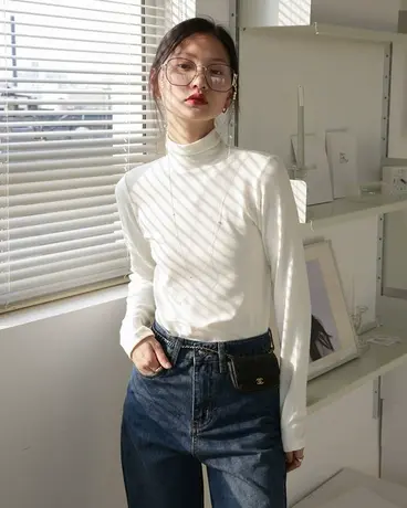 2023新款春秋冬季新款德绒高领打底衫白色内搭加绒洋气长袖t恤女商品大图