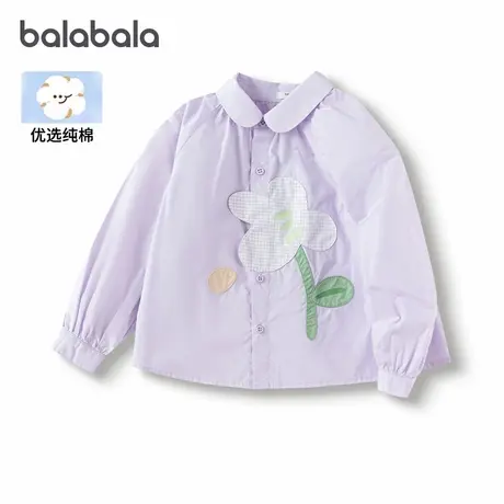 【商场同款】巴拉巴拉童装女童长袖衬衫纯棉2025春季新款衬衣文艺图片