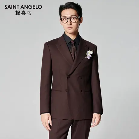 【商场同款】报喜鸟2025秋季新款男士时尚正装西服上衣戗驳领西装图片