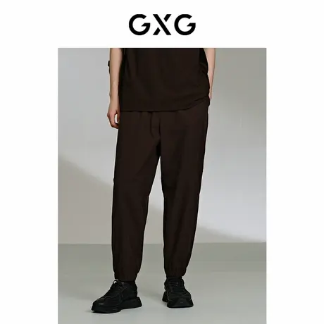 GXG男装 双色束脚休闲裤简约运动长裤 24年夏G24X022024商品大图