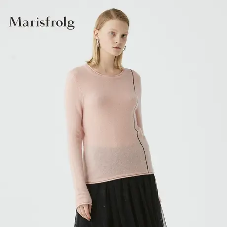 【言选好物】Marisfrolg玛丝菲尔山羊绒薄款外穿时尚毛针织毛衣商品大图