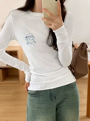 早秋新款女装2023仿棉长袖t恤女冬季加绒时尚洋气内搭打底衫上衣商品大图