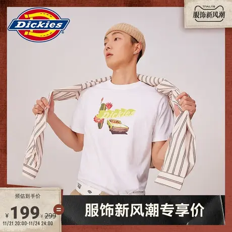 Dickies 工装春夏男女情侣数码印花休闲短袖T恤内搭商品大图