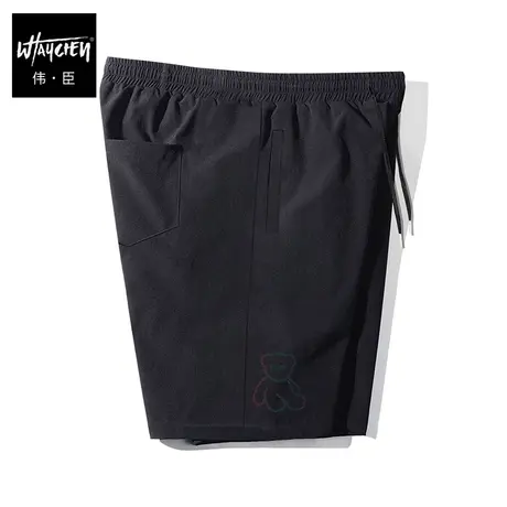 伟臣潮牌大码男装夏季冰丝休闲短裤男胖子空调裤肥佬薄款五分裤男商品大图