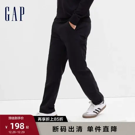 Gap男装春秋美式复古宽松直筒裤高级时尚休闲工装裤长裤745030图片