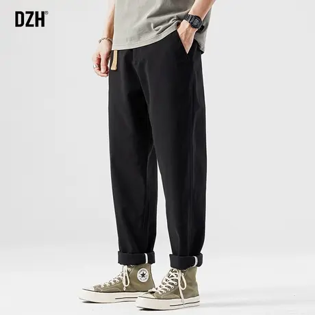 男士小脚休闲裤男款春秋宽松黑色裤子2024新款百搭直筒裤潮牌男裤商品大图