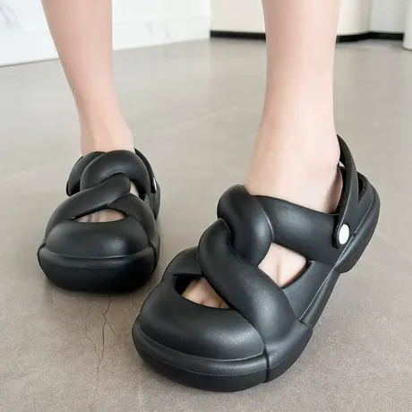 拖鞋女夏外穿2024新款时尚简约百搭包头半拖鞋韩式高级感凉拖鞋软商品大图