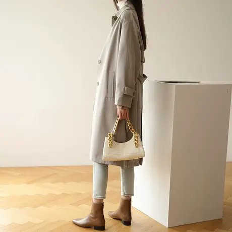 风衣女2020春秋新款韩版宽松外套女中长款气质流行长款过膝英伦风图片