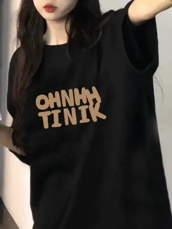 短袖正肩t恤女夏季新款港味chic设计感小众法式奶系温柔上衣商品大图