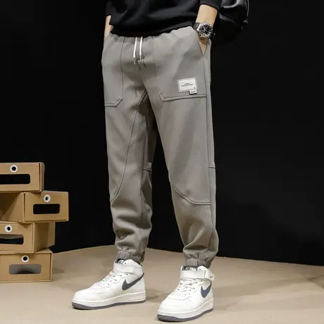 春秋休闲裤男秋冬潮牌大码加肥加大男裤哈伦男士运动裤子2023新款商品大图