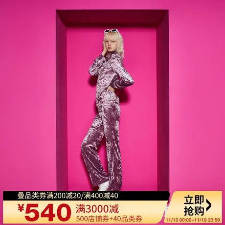 Juicy Couture橘滋23新款经典奢华银钻丝绒女休闲裤商品大图