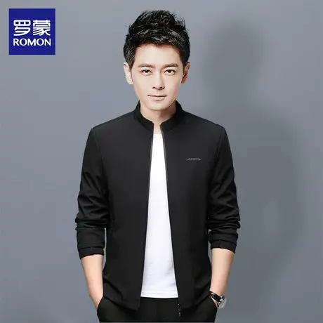 罗蒙男士休闲夹克2023春秋季新款商务时尚百搭工装上衣短款外套男图片