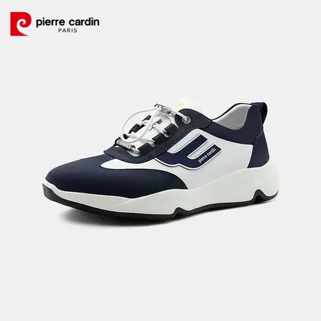 Pierre Cardin/皮尔卡丹22秋男鞋轻底真皮休闲鞋系带透气防滑耐磨商品大图