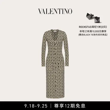 【12期免息】华伦天奴VALENTINO女士V标志羊毛长衫图片