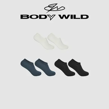 BODYWILD袜子男款男士短袜子薄棉浅口船袜纯色棉质3双装ZBN94YL3图片