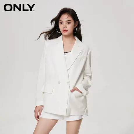 【ONLY奥莱】秋季职业装气质纯色直筒宽松西装外套女商品大图