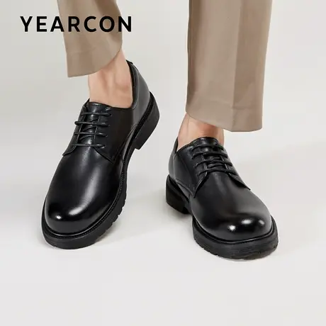 意尔康皮鞋男2025秋款真皮软底商务时尚通勤正装鞋新郎结婚德比鞋商品大图