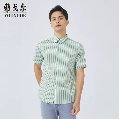 雅戈尔奥莱 商场同款男士短袖衬衫新款官方正品商务休闲短袖衬衫商品大图