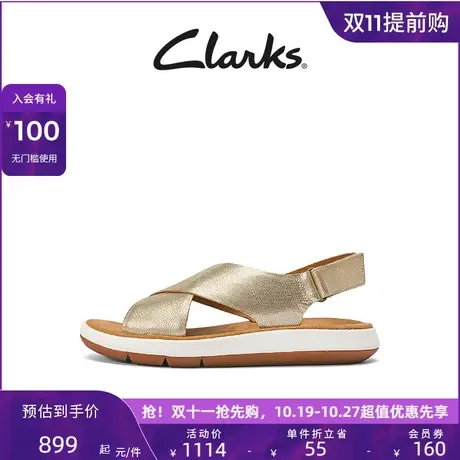 Clarks其乐女鞋凉鞋夏季潮流简约休闲鞋厚底交叉带舒适凉鞋女图片