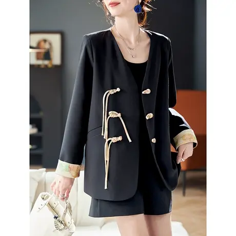 宝诗黎【新品价278元】V领盘扣宽松西装外套ANG1001图片