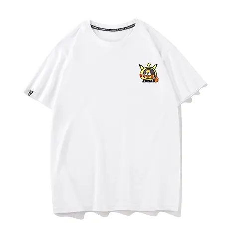 秀洛蔡徐坤周边鸡你太美恶搞皮卡丘纯棉宽松短袖t恤情侣装打底衫商品大图